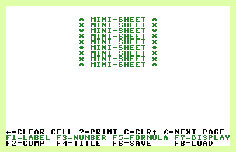 Mini-Sheet +4 Title Screenshot