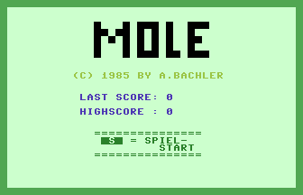 Mole Title Screenshot