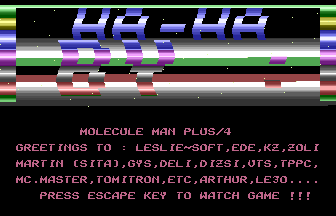 Molecule Man Plus/4 Title Screenshot