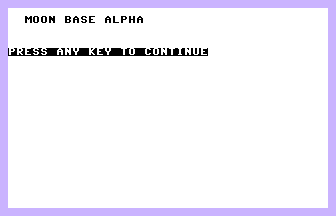 Moon Base Alpha Title Screenshot