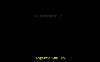 Nightmare 2 Title Screenshot
