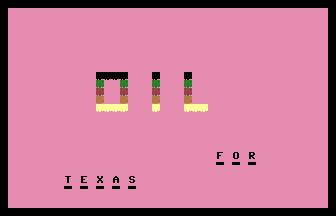 Oil For Texas (King Size) Title Screenshot