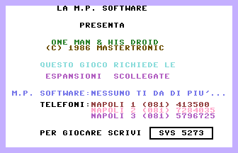 One Man And His Droid (M.P.) Title Screenshot