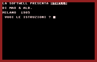 Othello (Softwell) Title Screenshot