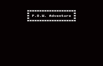 P.O.W. Adventure Title Screenshot