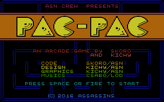 Pac-Pac Title Screenshot