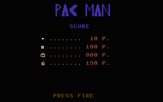 Pacman Title Screenshot