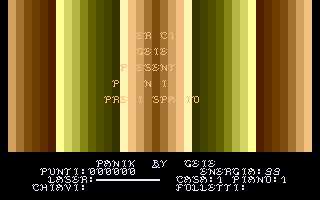 Panik (C16/MSX 21) Title Screenshot