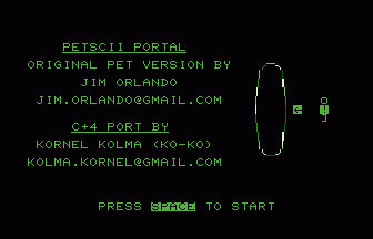 PETSCII Portal Title Screenshot