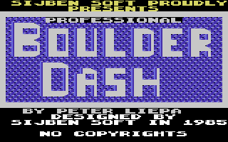 Professional Boulder Dash Title Screenshot