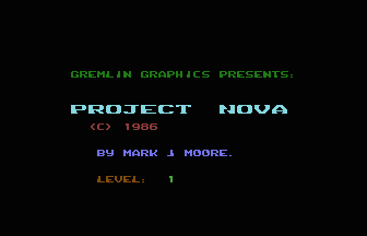Project Nova Title Screenshot