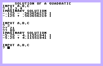 Quadratics Screenshot