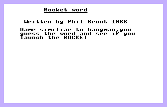 Rocketword Title Screenshot