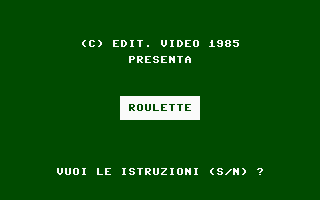 Roulette Title Screenshot