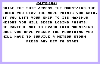 Scrambler Title Screenshot