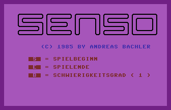 Senso (Compute Mit) Title Screenshot