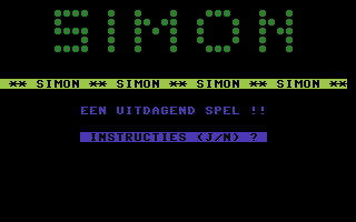 Simon (Dutch) Title Screenshot