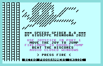 Speedy Spider Title Screenshot