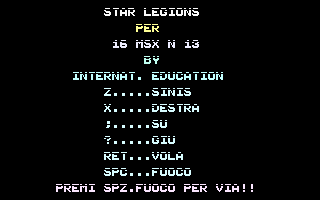 Star Legions Title Screenshot