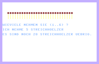 Streichholzspiel (Syntax) Screenshot