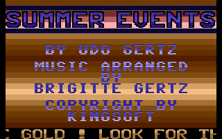 Summer Events Title Screenshot