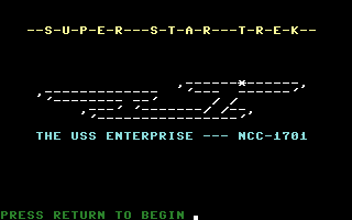 Super Star Trek (electron.greg) Title Screenshot