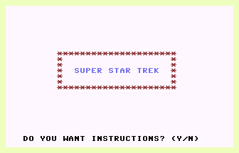Super Star Trek Title Screenshot