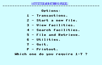 Superfile 16 Title Screenshot