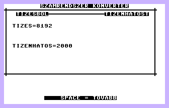 Számrendszer Konverter Screenshot