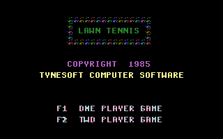 Tennis (Soft) Title Screenshot