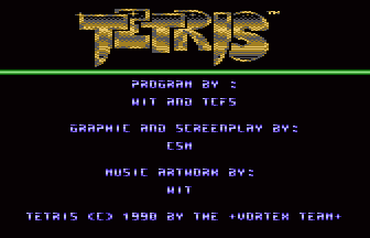 Tetris Title Screenshot