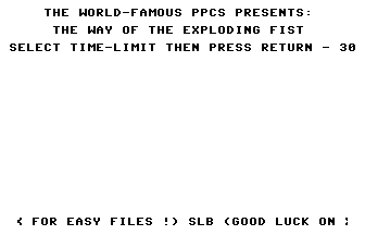 The Way Of The Exploding Fist (PPCS) Title Screenshot