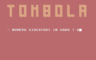 Tombola (J.Soft) Title Screenshot