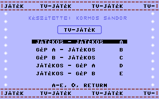 TV-Játék Title Screenshot