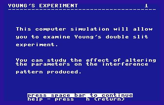 Young's Experiment Screenshot