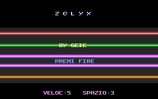 Zolyx (C16/MSX 35) Title Screenshot